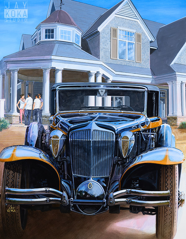 Cobble Beach Concours 20214 art by Jay Koka